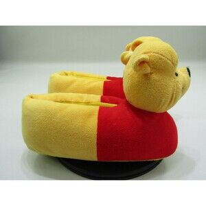 VTG Winnie the Pooh Character Slippers Womens Medium 7/8 Disney 3D Plush 1990s